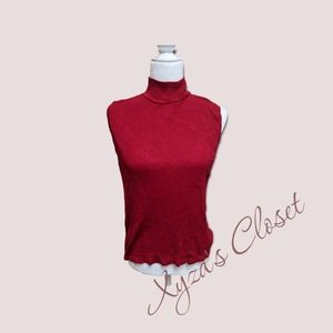 Turtle Neck Silk Knitted Top